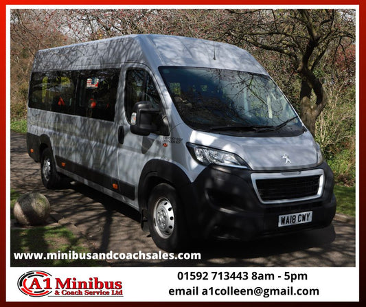 2018 White Peugeot Boxer Wheelchair Accessible Minibus